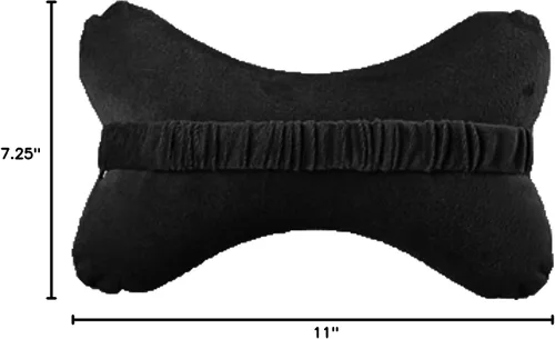 Vista 8 de Paquete de 2 almohadas de cuello de viaje en forma de hueso de perro con funda extraíble lavable de espuma viscoelástica para automóvil, autobús