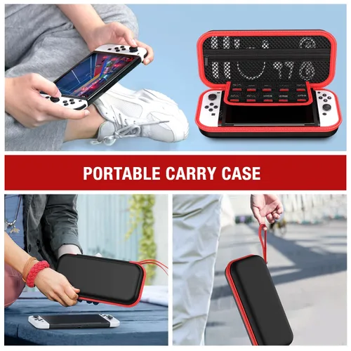 Vista 7 de Switch Carrying Case Compatible with Nintendo Switch and New Switch OLED Console, Switch Case Protective Hard Shell Portable Switch Travel Case