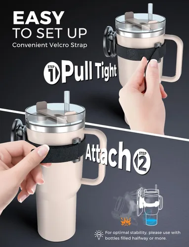 Vista 4 de eSamcore Stanley Cup Soporte magnético para teléfono Magsafe, accesorios plegables para botellas de agua, soporte de teléfono móvil para iPhone