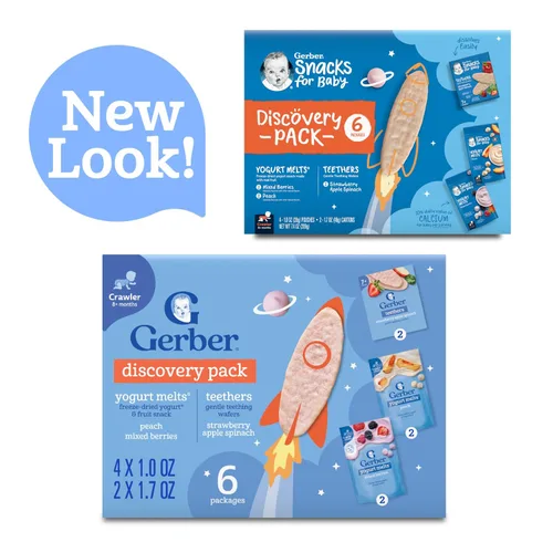 Vista 4 de Gerber Stage 3 Baby Snacks Discovery Variety Pack, 6 Pack