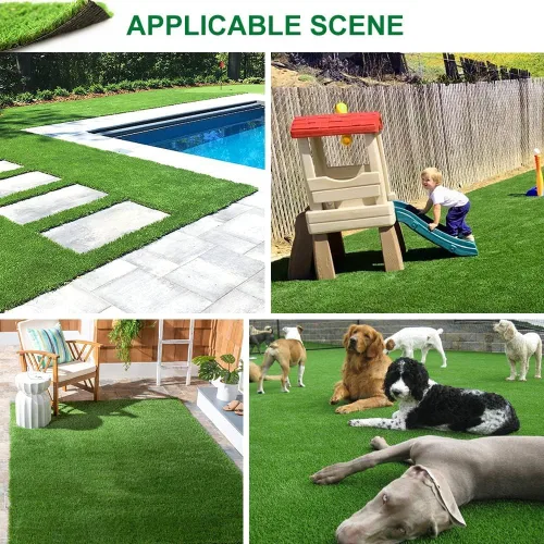 Vista 4 de Petgrow Alfombra de césped artificial sintético de 1 pie x 12 pies (12 pies cuadrados), altura de pila de 0.8 pulgadas, alfombra de césped