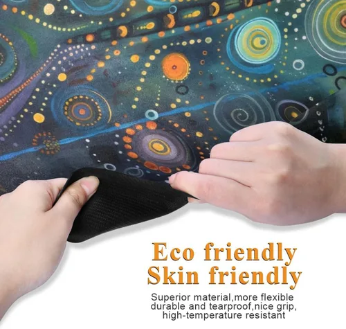 Vista 2 de Dragonfly Painting Yoga Mat Non-Slip Fitness Mat for Pilates, Workout & Home Gym, 71x26 Inch Yoga Mats for Enhanced Yoga Practice