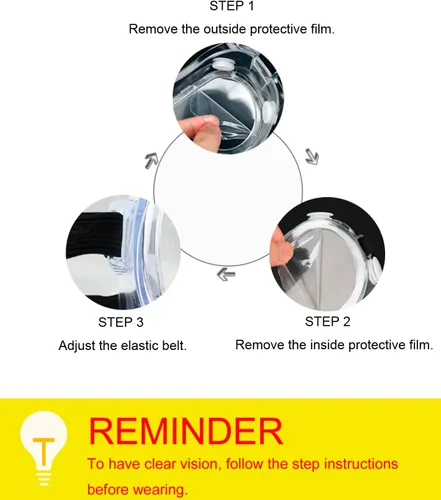 Vista 3 de Paquete de 3 gafas de seguridad antivaho ajustables para protección ocular contra salpicaduras ajustables para laboratorios, trabajadores