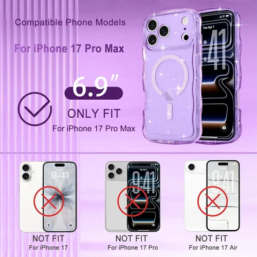 Vista 162 de Pepmune Funda magnética para iPhone 17 Pro Max, color rosa