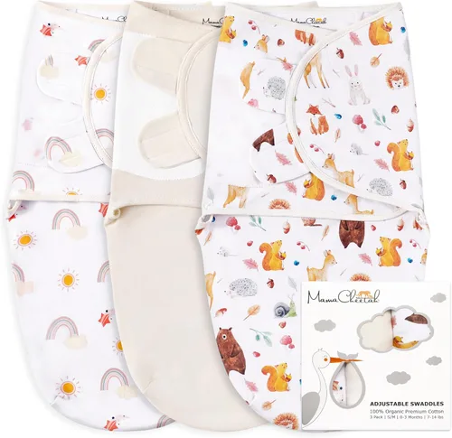 Vista 10 de Mama Cheetah Saco de envolver para bebés prematuros, saco de dormir orgánico para bebés prematuros, manta para envolver prematuros, envolturas