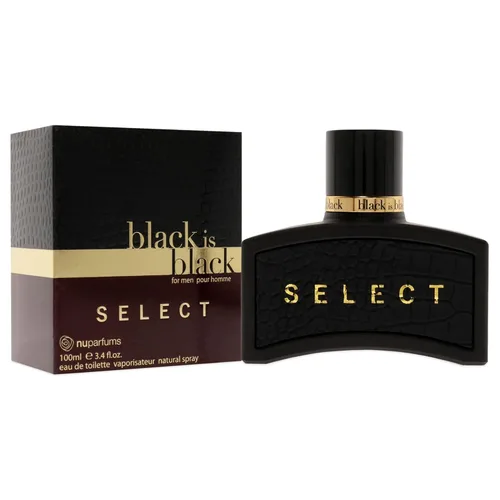 Vista 3 de NuParfums Black is Black Select Pour Homme Eau De Toilette en aerosol, 3.4 onzas