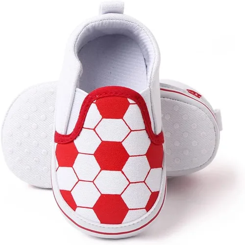 Vista 3 de Unsex - Zapatos de lona para niños y niñas, zapatos para primeros pasos, antideslizantes, suela suave, zapatos planos para niños pequeños