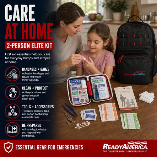 Vista 7 de Ready America Kit de emergencia Elite de 72 horas, 2 personas, mochila de 3