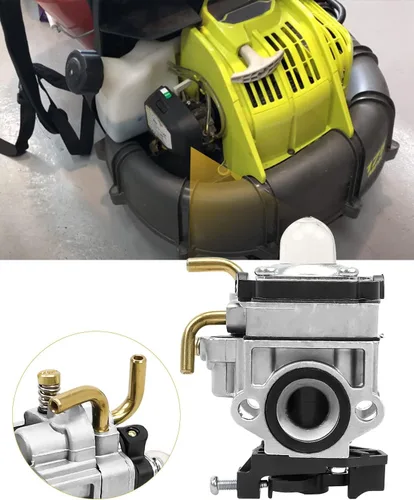 Vista 4 de Carburador de repuesto 308054129 apto para soplador de mochila Ryobi Ry38BP soplador de gas de 38 cc con juntas filtro de línea de combustible