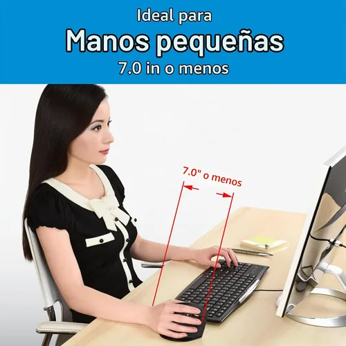 Vista 7 de Evoluent – Inventor del ratón vertical – VM4S Ratón vertical ergonómico mano derecha Pequeño USB con cable, esculpido para mayor comodidad, reduce