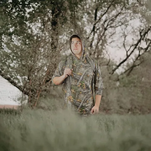 Vista 7 de LOOGU Camisa de camuflaje de caza para hombre, ligera, camisas de camuflaje para hombre, camisa de manga larga para pesca, senderismo, campamento