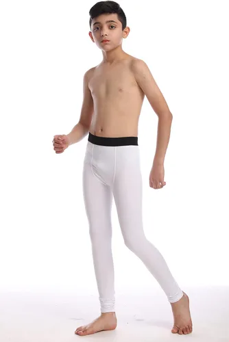 Vista 5 de CVVTEE Pantalones de compresión para niños, capas base, mallas de hockey para fútbol, leggings atléticos, térmicos para niños