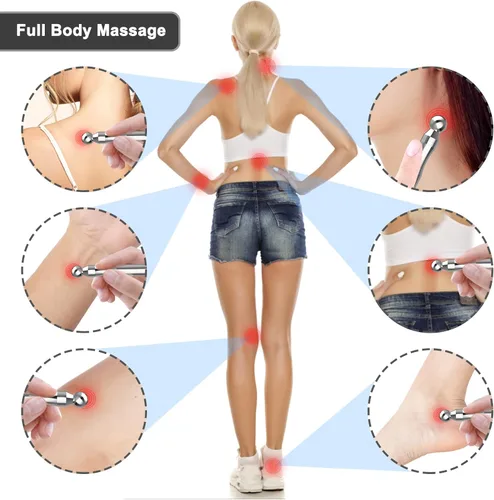 Vista 5 de Melonsun Bolígrafo de acupuntura manual - Bolígrafo de acupresión de acero inoxidable - para alivio del dolor de tejido profundo completo del cuerpo
