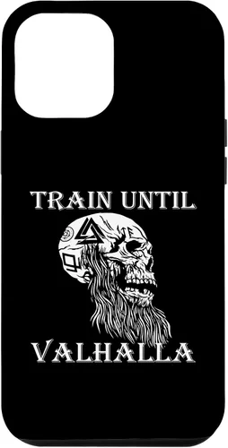 Vista 6 de iPhone 15 Train Until Valhalla Fitness Weight Training Ragna Viking Case