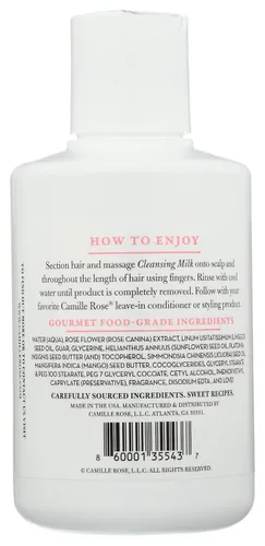 Vista 2 de Camille Rose Leche limpiadora Naturals Rose, 8 FZ