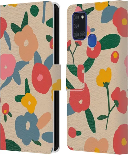 Vista 128 de Head Case Designs Officially Licensed Ninola Ditsy Flowers Yellow Nature Bold Leather Wallet Case Compatible with Samsung Galaxy A07 4G