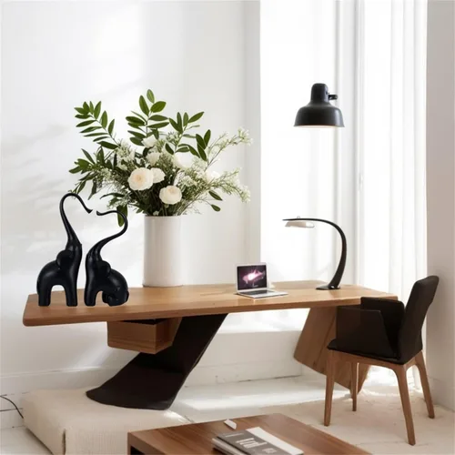 Vista 5 de Estatuas de elefante amoroso, decoración del hogar, pequeñas figuras de elefante negro enamoradas, escultura de elefante, objetos decorativos