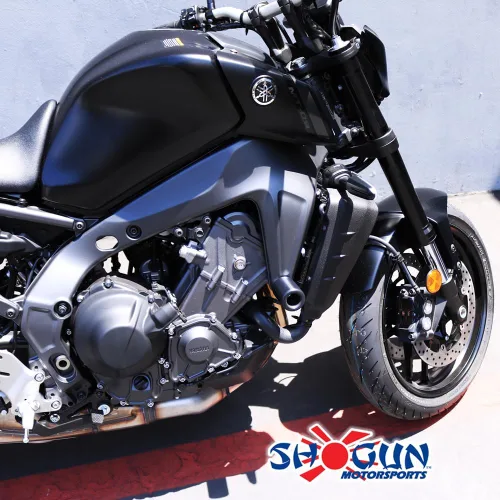 Vista 5 de Shogun USA Made Yam MT-09 MT09 MT 09 SP 2021 2022 2023 2024 2025 2026 Sin corte Deslizadores de marco negro 750-6449