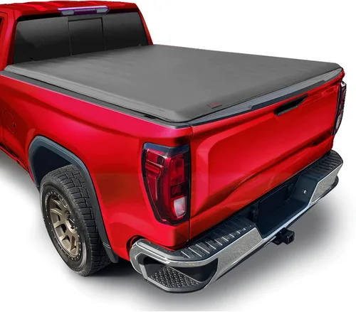 Vista 11 de MaxMate - Funda suave de cuatro pliegues para tonneau de camioneta, compatible con Chevy Silverado GMC Sierra 1500 2007-2013