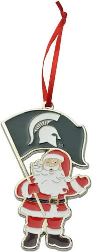 Vista 11 de Adorno navideño de metal Santa Auburn Tigers