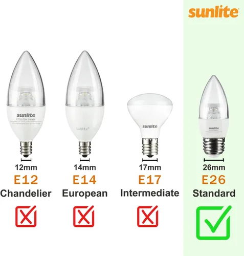 Vista 7 de Sunlite 41191 Bombilla LED BR40 empotrable, 14 W (equivalente a 85 W), 1060 lúmenes, base media (E26), regulable, inundación, certificación UL, 6500
