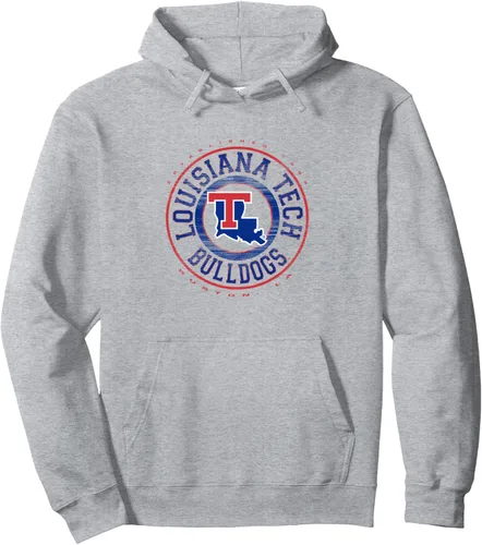 Vista 3 de Louisiana Tech Bulldogs Showtime Logo - Sudadera con capucha con licencia oficial, Negro