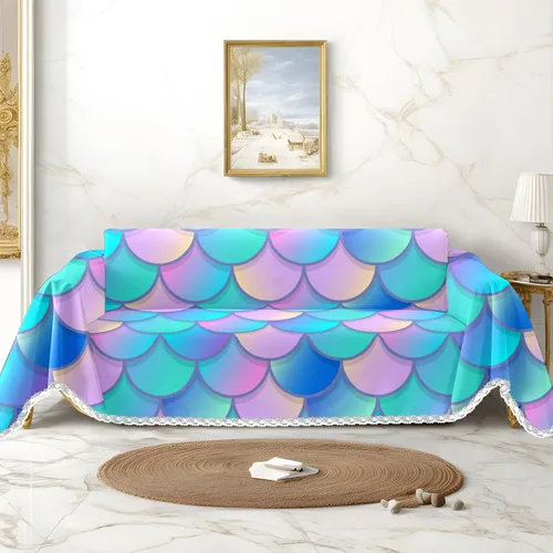Vista 8 de Funda de sofá con estampado de piña a rayas, fundas de sofá para sillón, funda resistente a las manchas, protector universal de muebles