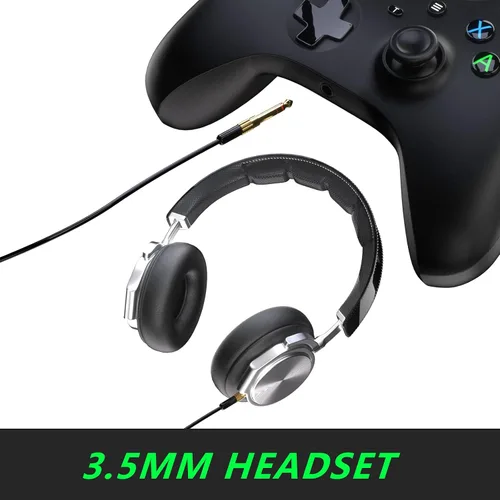 Vista 6 de YUYIU Upgraded Wired Controller for Xbox Series XS, Xbox One, Windows 10 and above, PC Controller with 3.5 mm Audio Jack, Black