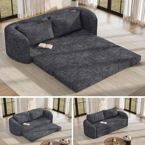 Vista 15 de Vesgantti Sofá modular sin hueso de 114 pulgadas, moderno sofá de 5 plazas en forma de U con 2 otomanas y asientos profundos, sofás de nube