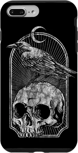 Vista 12 de Funda para iPhone 16 Skull Bull Horn Goth Gothic Ocult Emo Skeleton Ghost Case