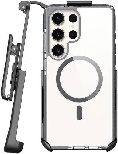 Vista 10 de BELTRON Funda para cinturón para Samsung Galaxy S25, funda protectora delgada transparente y funda de clip giratorio para cinturón, compatible