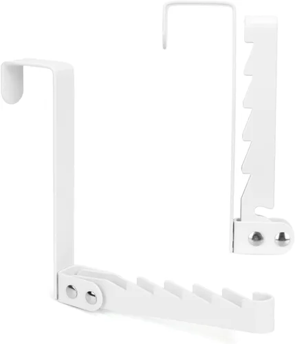 Vista 8 de FYY Ganchos para colgar sobre la puerta, 1 paquete plegable plegable sobre la puerta, estante organizador para ahorrar espacio, colgador