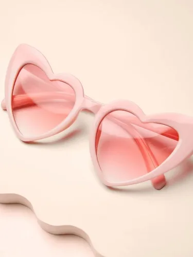 Vista 8 de Lentes de sol de corazón para mujer, diseño de ojo de gato con forma de corazón, lindos lentes de amor, protección UV