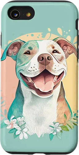 Vista 18 de Pit Bull - Carcasa para iPhone 17, diseño artístico de Pitbull para mujer