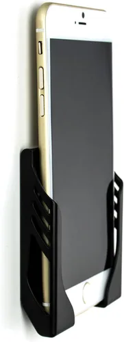 Vista 4 de Dockem Soporte de pared sin daños para iPhone: 14, 13, 12, 11, Pro, Plus, Mini, Pro Max, SE 2/3, XS/X, XS Max, XR, 8/7, 8/7+, S22, S21, S20: 3M Negro