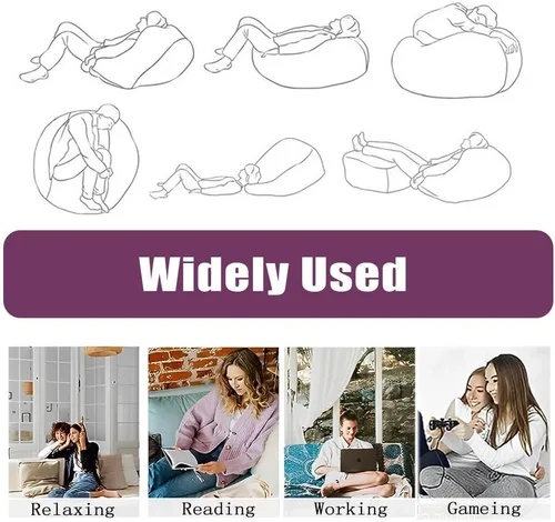 Vista 8 de Morbuy Funda para silla puff para niños y adultos (sin relleno), diseño de cielo estrellado en 3D, suave, perezoso, funda lavable de gran