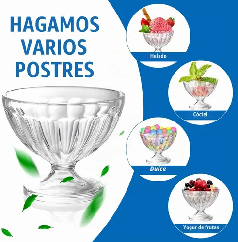 Vista 3 de Meanplan - 24 cuencos de plástico de 8 onzas para helado de postre