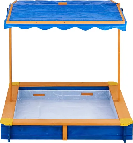 Vista 2 de Teamson Kids Caja de arena de abeto para exteriores de 46 pulgadas x 46