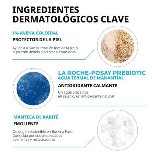 Vista 4 de La Roche-Posay Lipikar Crema Calmante de Alivio para Eccema, Loción Facial y Corporal Para Eccema y Piel Sensible y Seca, Hidratante con Avena