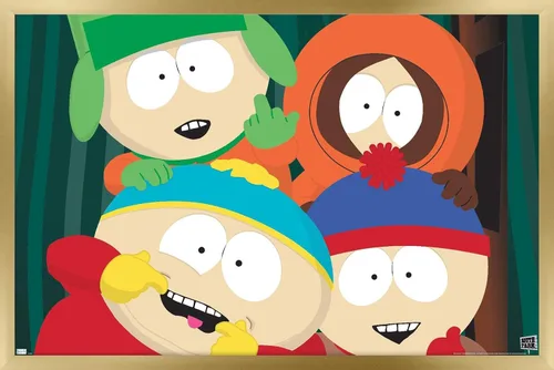 Vista 14 de Trends International South Park - Póster de pared de primer plano, 14.72 x 22.37 pulgadas, versión enmarcada de madera de granero Versión enmarcada