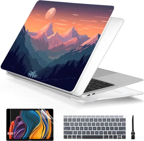 Vista 28 de Batianda Funda personalizable para MacBook Air M1 de 13 pulgadas modelo A2337 A2179 A1932 versión 2021 2020 2019, carcasa rígida pintada en 3D