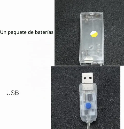 Vista 6 de Enfudid Tira de luces de Navidad con diseño de reno, 10 luces LED de color blanco cálido, funciona con USB, decoraciones de Navidad para regalos