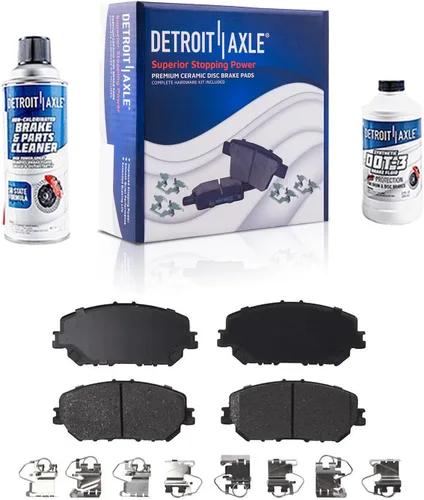Vista 40 de Detroit Axle - Juego de pastillas de freno para pinza de freno delantera izquierda de repuesto para Express Savana 1500 2500 Tahoe Astro Yukon