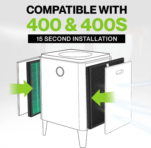 Vista 4 de Durabasics Replacement Compatible with 400/400S Airmega Max 2, High Performance HEPA and Activated Carbon Filter for Air Purifier, 2-Pack