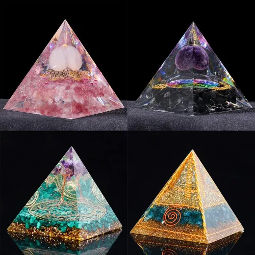Vista 6 de 2 paquetes de moldes de resina Prymids, moldes grandes de pirámide de silicona para resina, moldes piramidales de resina de 6 pulgadas de altura
