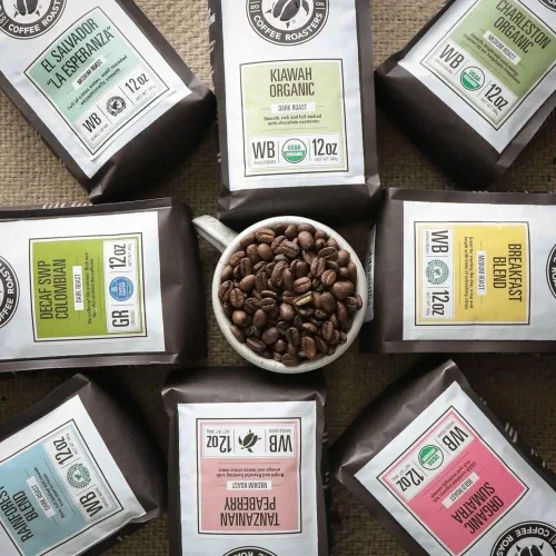 Vista 5 de Charleston Coffee Roasters Café molido orgánico especial Recogido a mano, tostado lento premium (mezcla de acuario, tostado medio) 12 onzas