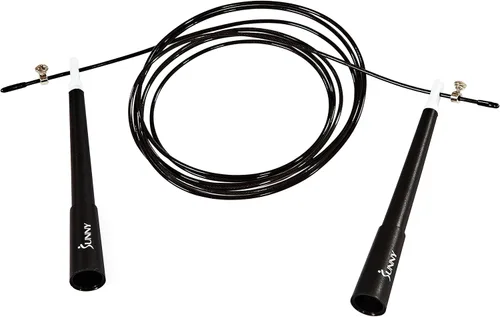 Vista 2 de Sunny Health & Fitness Cuerda de saltar de ejercicio para fitness, cuerda de saltar ligera y portátil con asas duraderas y cuerda de ejercicio