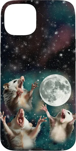 Vista 9 de Three Possum Moon 3 Opossum Funny Weird Cursed Meme Case para iPhone 17