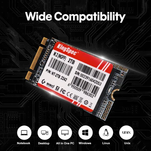 Vista 3 de KingSpec M.2 SATA SSD, 256 GB 2242 SATA III 6 Gbps interna M.2 SSD, unidad de estado NGFF ultradelgada para computadora