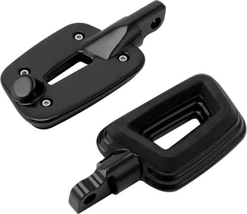 Vista 3 de TCT-MOTORPARTS Estriberas de estilo de montaje macho negro para Harley Touring Street Glide Softail